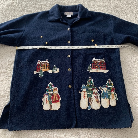 Holiday Fleece Jacket Woman's  size large - Picture 5 of 7